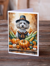 Load image into Gallery viewer, White Poodle Thanksgiving Greeting Cards Pack of 8