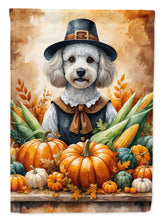 Load image into Gallery viewer, White Poodle Thanksgiving Garden Flag
