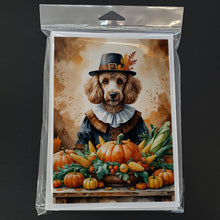 Load image into Gallery viewer, Poodle Thanksgiving Greeting Cards Pack of 8