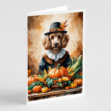 Load image into Gallery viewer, Poodle Thanksgiving Greeting Cards Pack of 8