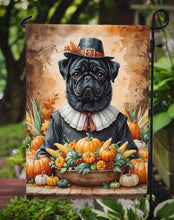 Load image into Gallery viewer, Black Pug Thanksgiving Garden Flag