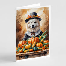 Load image into Gallery viewer, Samoyed Thanksgiving Greeting Cards Pack of 8
