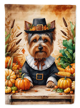 Load image into Gallery viewer, Yorkshire Terrier Thanksgiving Garden Flag