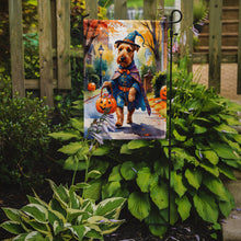 Load image into Gallery viewer, Airedale Terrier Halloween Trick or Treat Garden Flag