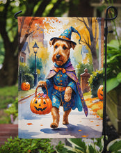 Load image into Gallery viewer, Airedale Terrier Halloween Trick or Treat Garden Flag