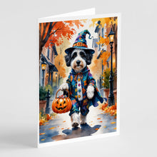Load image into Gallery viewer, Bernedoodle Halloween Trick or Treat Greeting Cards Pack of 8