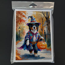 Load image into Gallery viewer, Bernese Mountain Dog Halloween Trick or Treat Greeting Cards Pack of 8