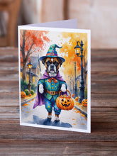 Load image into Gallery viewer, Boxer Halloween Trick or Treat Greeting Cards Pack of 8
