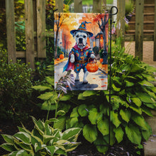 Load image into Gallery viewer, White Boxer Halloween Trick or Treat Garden Flag