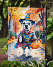 Load image into Gallery viewer, White Boxer Halloween Trick or Treat Garden Flag