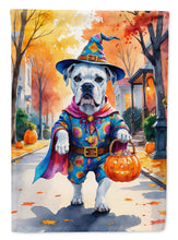 Load image into Gallery viewer, White Boxer Halloween Trick or Treat Garden Flag
