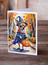 Load image into Gallery viewer, Chihuahua Halloween Trick or Treat Greeting Cards Pack of 8