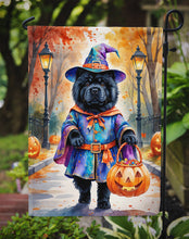 Load image into Gallery viewer, Black Chow Chow Halloween Trick or Treat Garden Flag