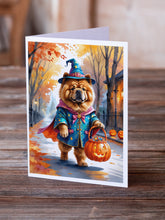 Load image into Gallery viewer, Chow Chow Halloween Trick or Treat Greeting Cards Pack of 8