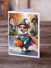 Load image into Gallery viewer, Corgi Halloween Trickor Treat Greeting Cards Pack of 8