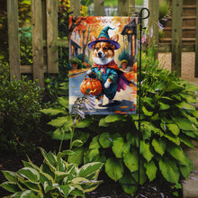 Load image into Gallery viewer, Corgi Halloween Trickor Treat Garden Flag