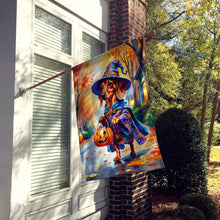Load image into Gallery viewer, Red Dachshund Halloween Trick or Treat House Flag