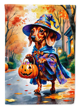 Load image into Gallery viewer, Red Dachshund Halloween Trick or Treat House Flag