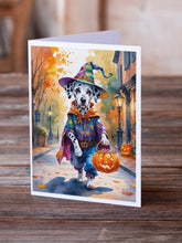 Load image into Gallery viewer, Dalmatian Halloween Trick or Treat Greeting Cards Pack of 8