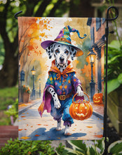 Load image into Gallery viewer, Dalmatian Halloween Trick or Treat Garden Flag