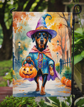 Load image into Gallery viewer, Doberman Pinscher Halloween Trick or Treat Garden Flag