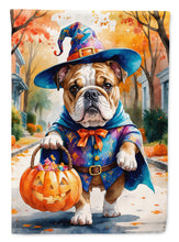 Load image into Gallery viewer, English Bulldog Halloween Trick or Treat Garden Flag