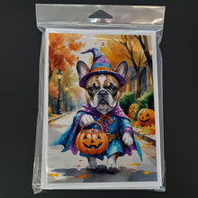 Load image into Gallery viewer, French Bulldog Halloween Trick or Treat Greeting Cards Pack of 8