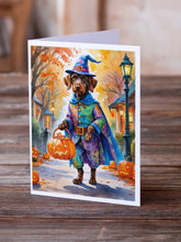 Load image into Gallery viewer, German Wirehaired Pointer Halloween Trick or Treat Greeting Cards Pack of 8