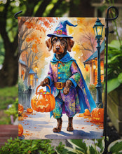 Load image into Gallery viewer, German Wirehaired Pointer Halloween Trick or Treat Garden Flag