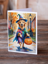 Load image into Gallery viewer, Golden Retriever Halloween Trick or Treat Greeting Cards Pack of 8
