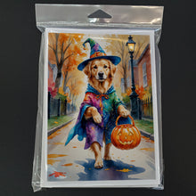 Load image into Gallery viewer, Golden Retriever Halloween Trick or Treat Greeting Cards Pack of 8