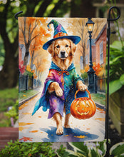 Load image into Gallery viewer, Golden Retriever Halloween Trick or Treat Garden Flag