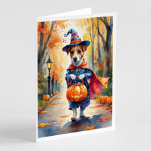 Load image into Gallery viewer, Jack Russell Terrier Halloween Trick or Treat Greeting Cards Pack of 8