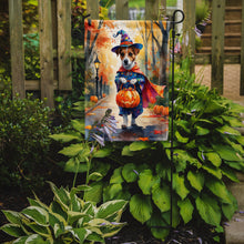 Load image into Gallery viewer, Jack Russell Terrier Halloween Trick or Treat Garden Flag