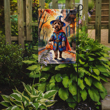 Load image into Gallery viewer, Chocolate Labradoodle Halloween Trick or Treat Garden Flag