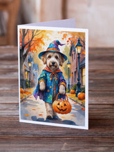 Load image into Gallery viewer, Labradoodle Halloween Trick or Treat Greeting Cards Pack of 8