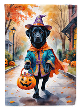 Load image into Gallery viewer, Black Labrador Retriever Halloween Trick or Treat Garden Flag