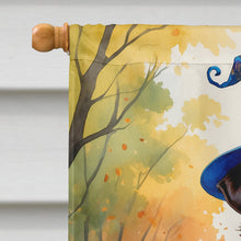 Load image into Gallery viewer, Chocolate Labrador Retriever Halloween Trick or Treat House Flag
