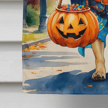 Load image into Gallery viewer, Yellow Labrador Retriever Halloween Trick or Treat House Flag