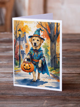 Load image into Gallery viewer, Yellow Labrador Retriever Halloween Trick or Treat Greeting Cards Pack of 8
