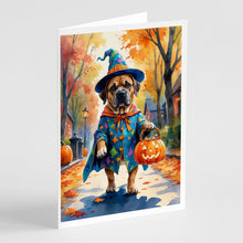 Load image into Gallery viewer, Mastiff Halloween Trick or Treat Greeting Cards Pack of 8