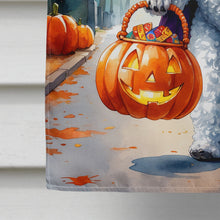 Load image into Gallery viewer, White Poodle Halloween Trick or Treat House Flag