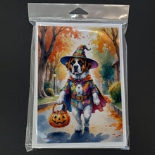Load image into Gallery viewer, Saint Bernard Halloween Trick or Treat Greeting Cards Pack of 8