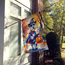 Load image into Gallery viewer, Schnauzer Halloween Trick or Treat House Flag
