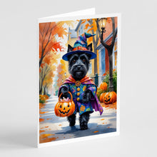 Load image into Gallery viewer, Scottish Terrier Halloween Trick or Treat Greeting Cards Pack of 8