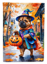 Load image into Gallery viewer, Shar Pei Halloween Trick or Treat House Flag