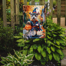 Load image into Gallery viewer, Westie Halloween Trick or Treat Garden Flag