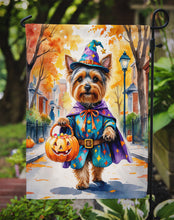 Load image into Gallery viewer, Yorkshire Terrier Yorkie Halloween Trick or Treat Garden Flag