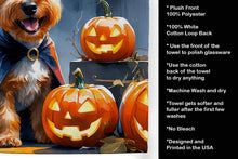 Load image into Gallery viewer, Airedale Terrier Puppy Halloween Kitchen Towel