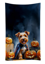 Load image into Gallery viewer, Airedale Terrier Puppy Halloween Kitchen Towel